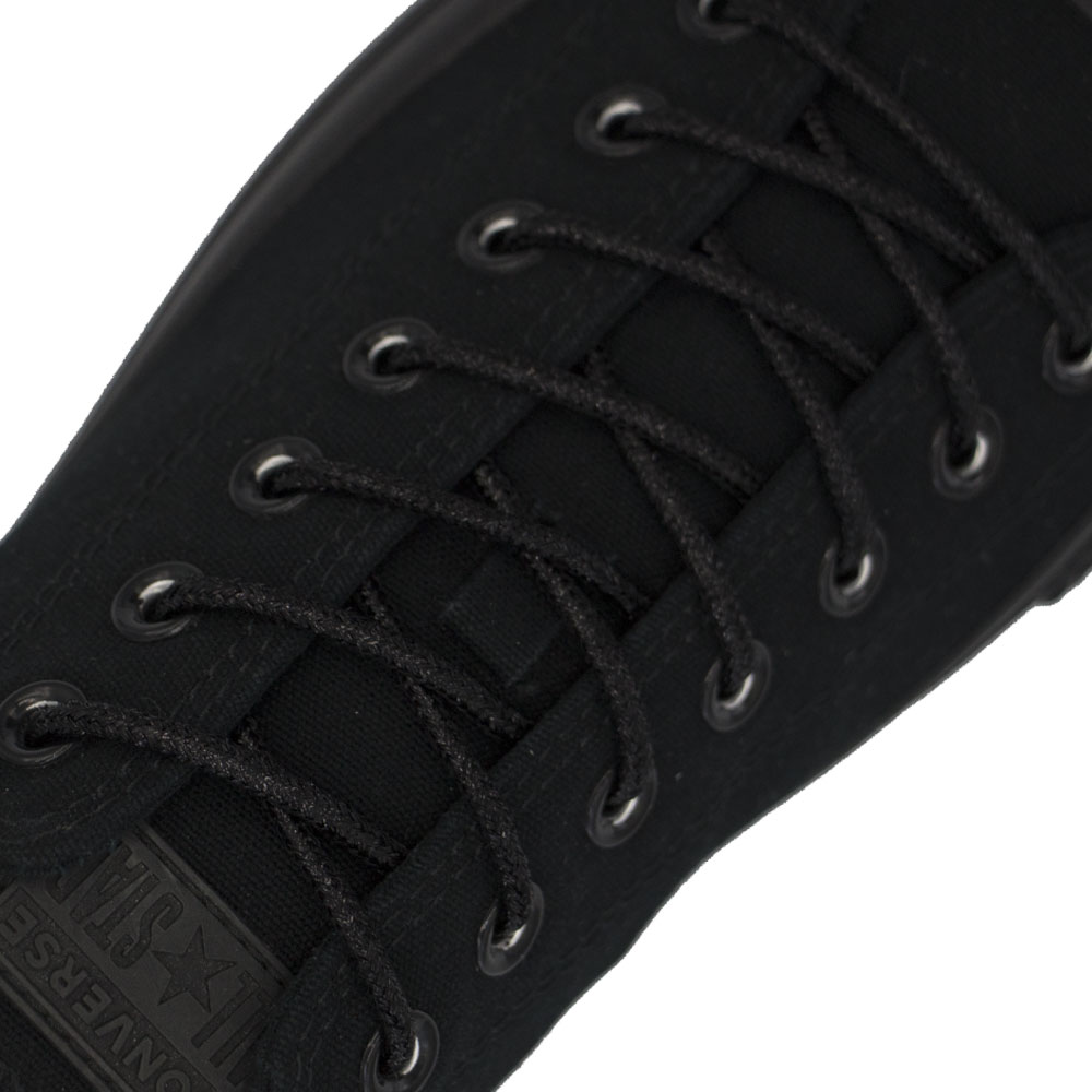 Black Glitter Shoelace - 30cm Length 4mm Diameter