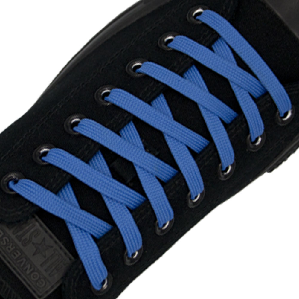 Blue Flat Shoelace - 30cm Length 10mm Width