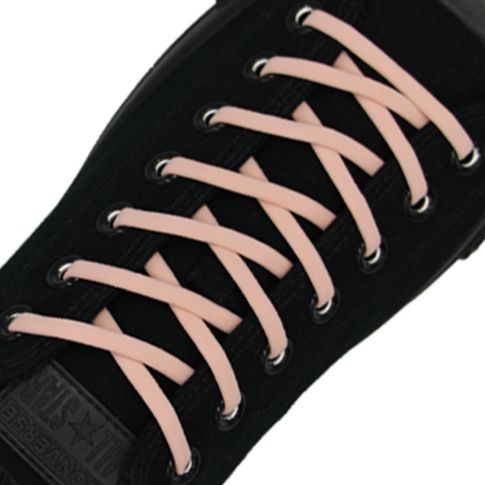 Oval Elastic No Tie Shoelaces - Pink
