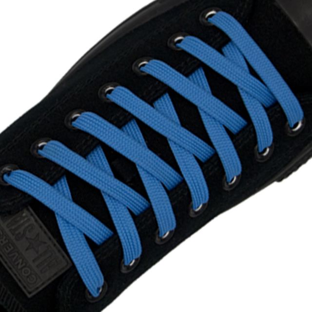 Sky Blue Flat Shoelace - 30cm Length 10mm Width