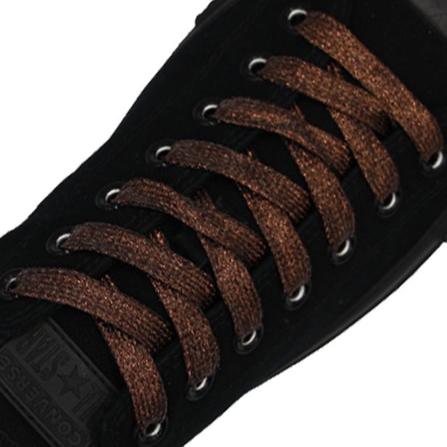 Glitter Shoelace - Brown 30cm Length 10mm Width