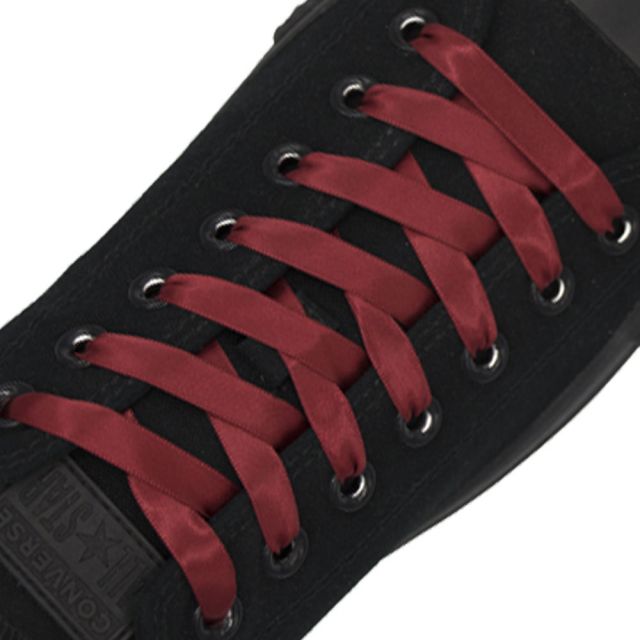 Scarlet Red Satin Shoelace - 30cm Length 10mm Width