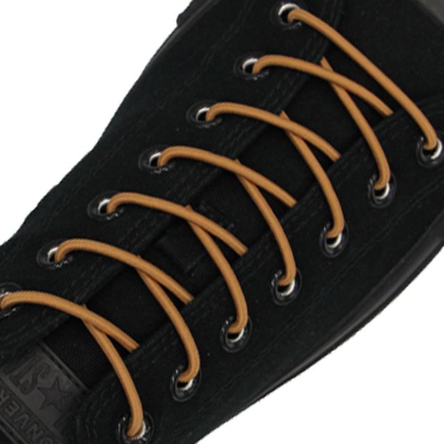 Light Brown Elastic Shoelace - 30cm Length 3mm Diameter