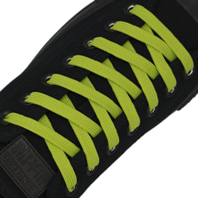 Fluro Yellow Flat Shoelace - 30cm Length 10mm Width
