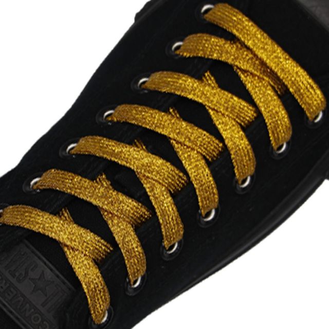 Glitter Shoelace - Gold 30cm Length 10mm Width