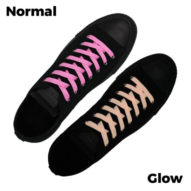 Hot Pink Glow Shoelace - 30cm Length 10mm Width