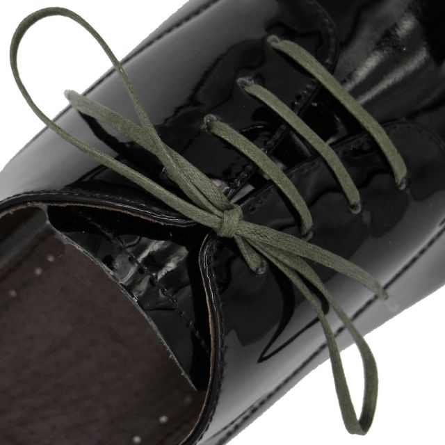 Olive Green Wax Shoelace - 30cm Length 3mm Width