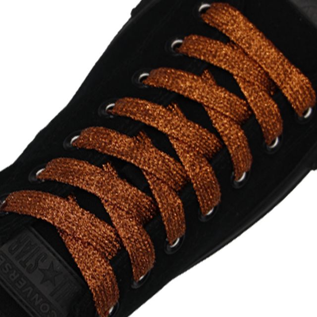 Glitter Shoelace - Orange 30cm Length 10mm Width