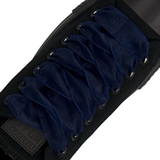 Navy Blue Organza Shoelace - 30cm Length 25mm Width