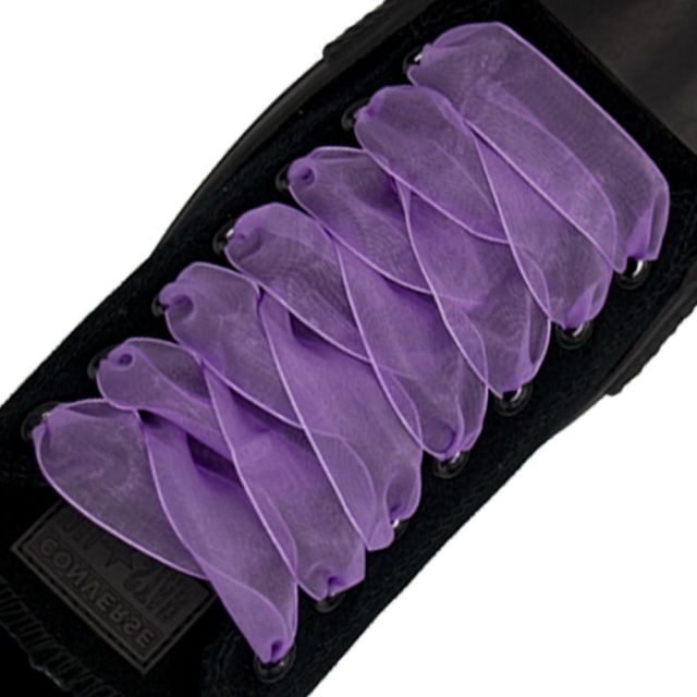 Purple Organza Shoelace - 30cm Length 25mm Width