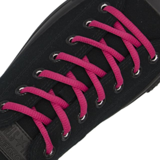 Hot Pink Oval Shoelace - 30cm Length 4mm Diameter