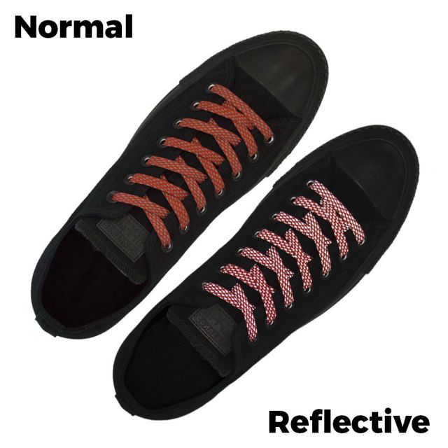 Red Reflective Shoelace - 30cm Length 10mm Width