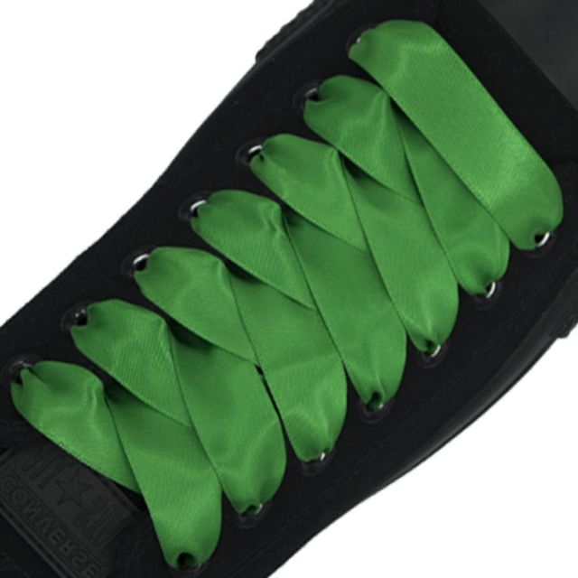 Classical Green Satin Shoelace - 30cm Length 20mm Width