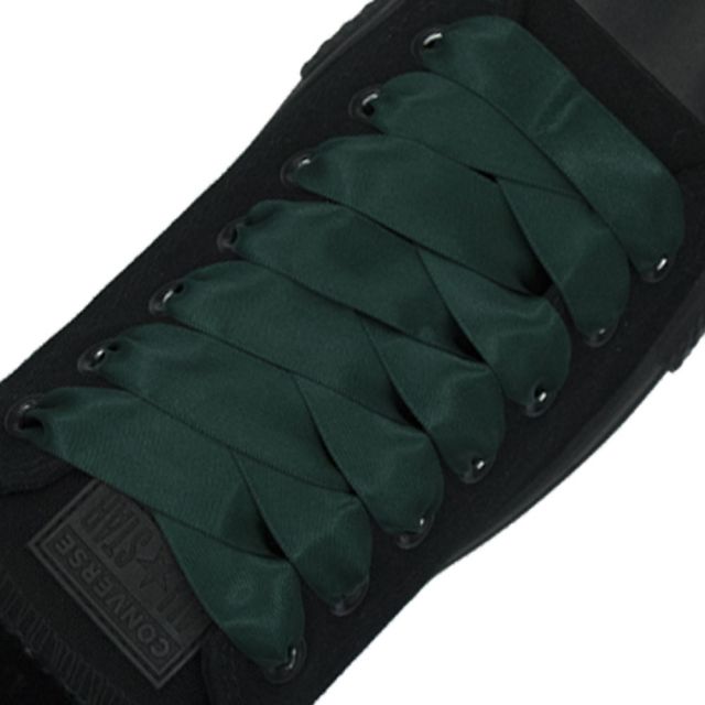Spruce Green Satin Shoelace - 30cm Length 20mm Width