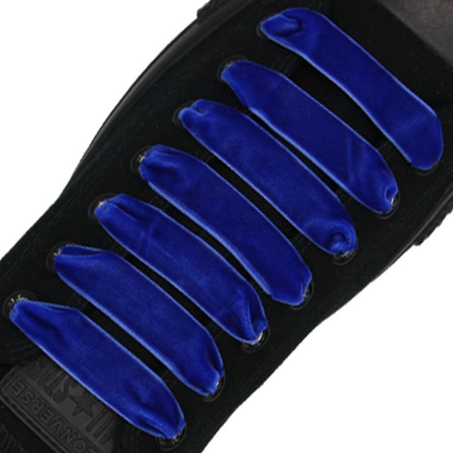 Royal Blue Velvet Shoelace - 30cm Length 15mm Width