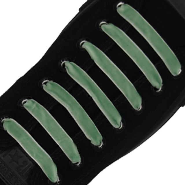 Light Green Velvet Shoelace - 30cm Length 10mm Width