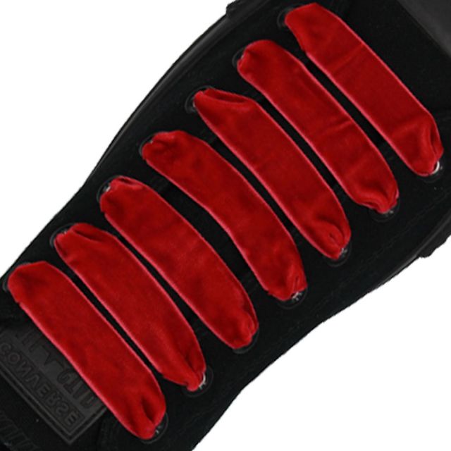 Red Velvet Shoelace - 30cm Length 15mm Width