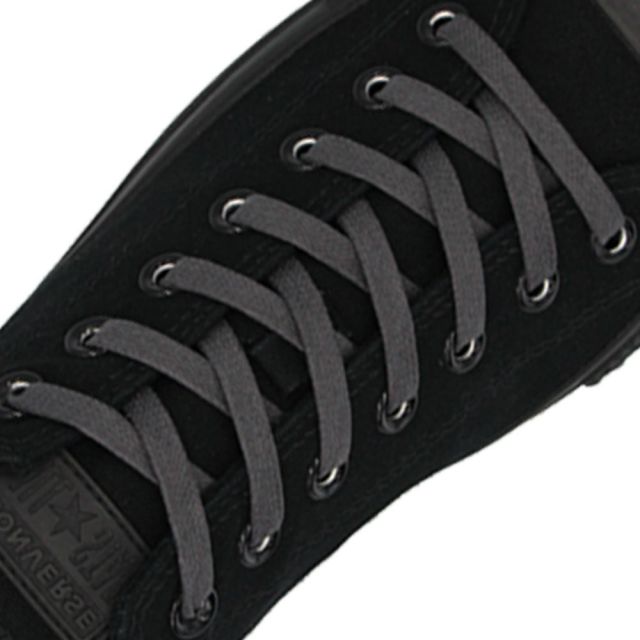 Dark Grey Wax Shoelace - 30cm Length 7mm Width