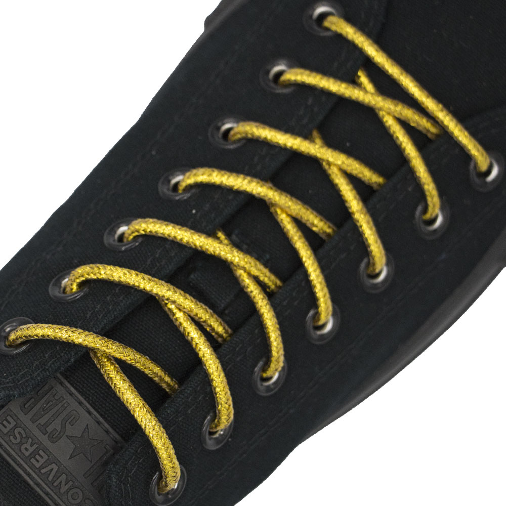 Gold Glitter Shoelace - 30cm Length 4mm Diameter