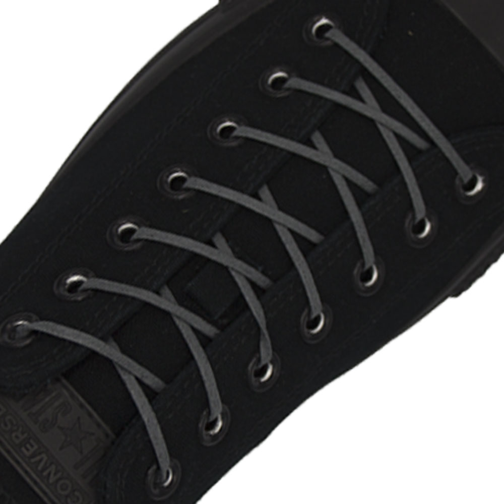 Dark Grey Wax Shoelace - 30cm Length 3mm Width