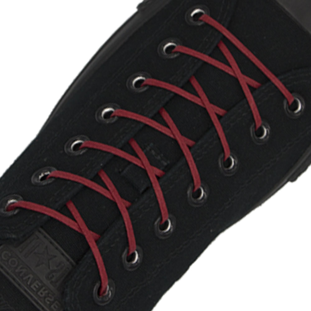 Dark Red Wax Shoelace - Flat 3mm