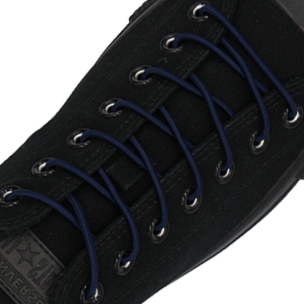 Navy Blue Elastic Shoelace - Round