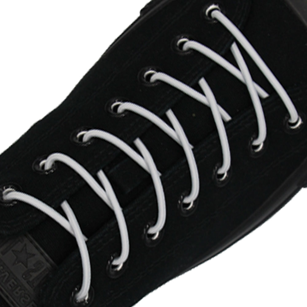 White Elastic Shoelace - 30cm Length 3mm Diameter