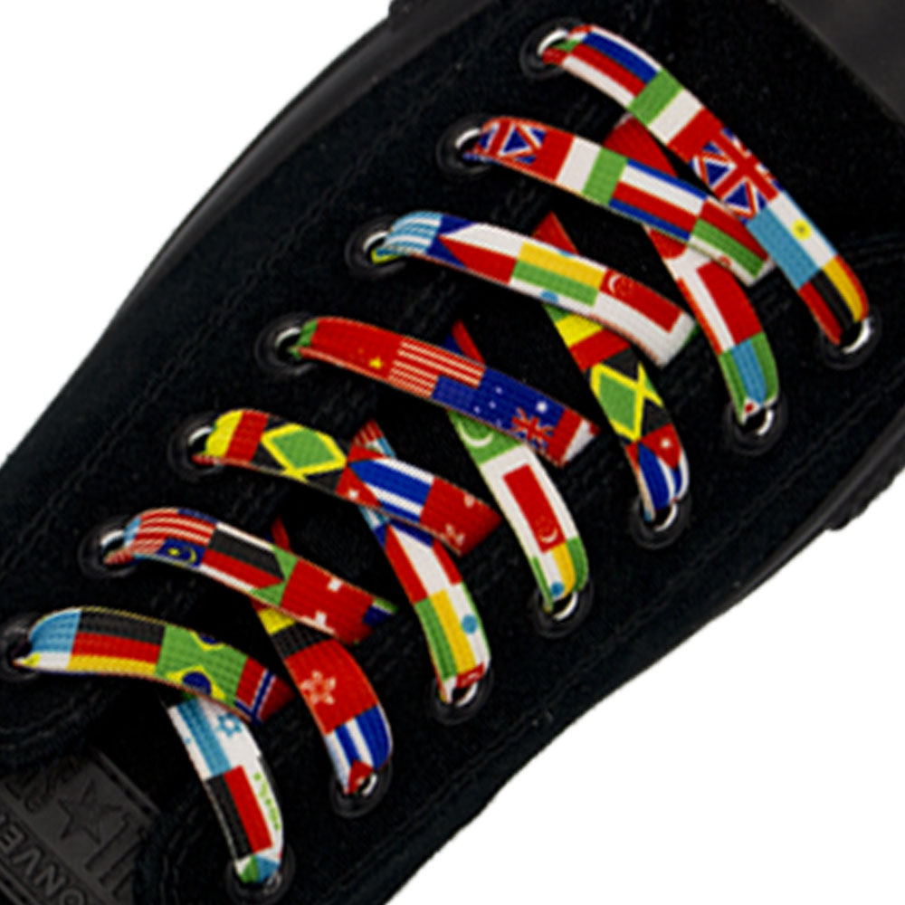 Flags Flat Shoelace - 30cm Length 10mm Width