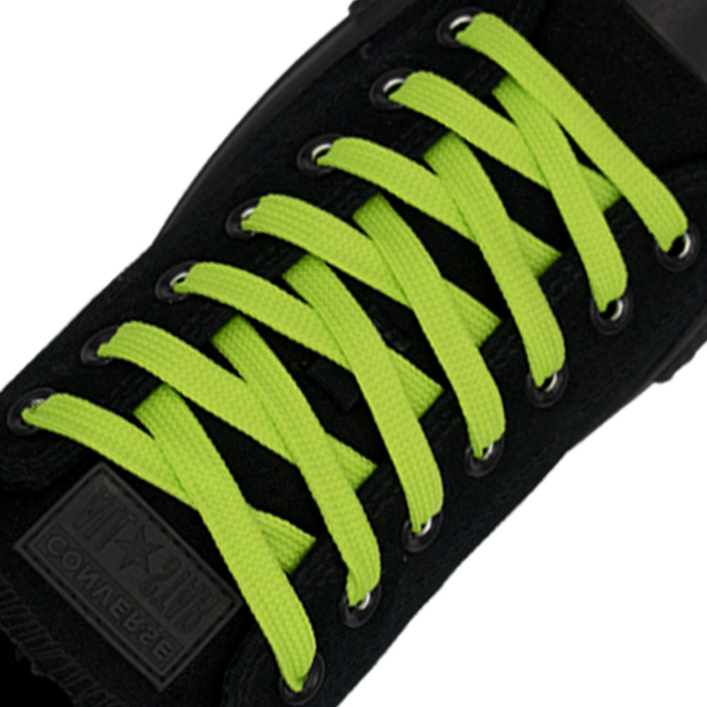 Fluro Green Flat Shoelace - 30cm Length 10mm Width