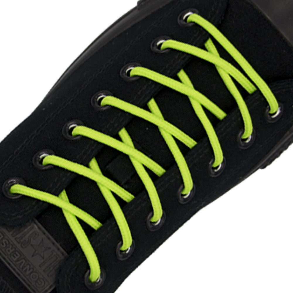Fluro Green Round Shoelace - 30cm Length 4mm Diameter