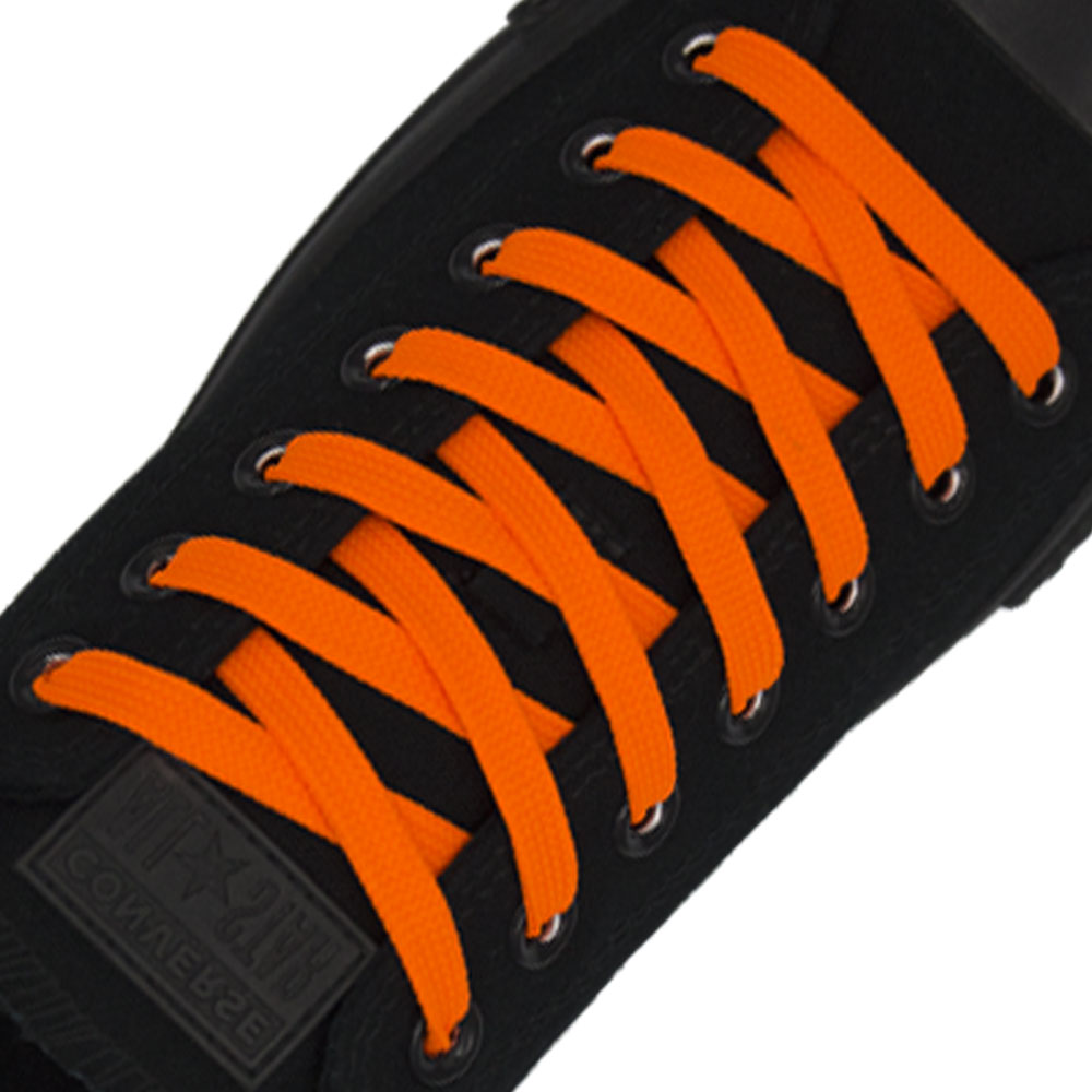 Fluro Orange Flat Shoelace - 30cm Length 10mm Width