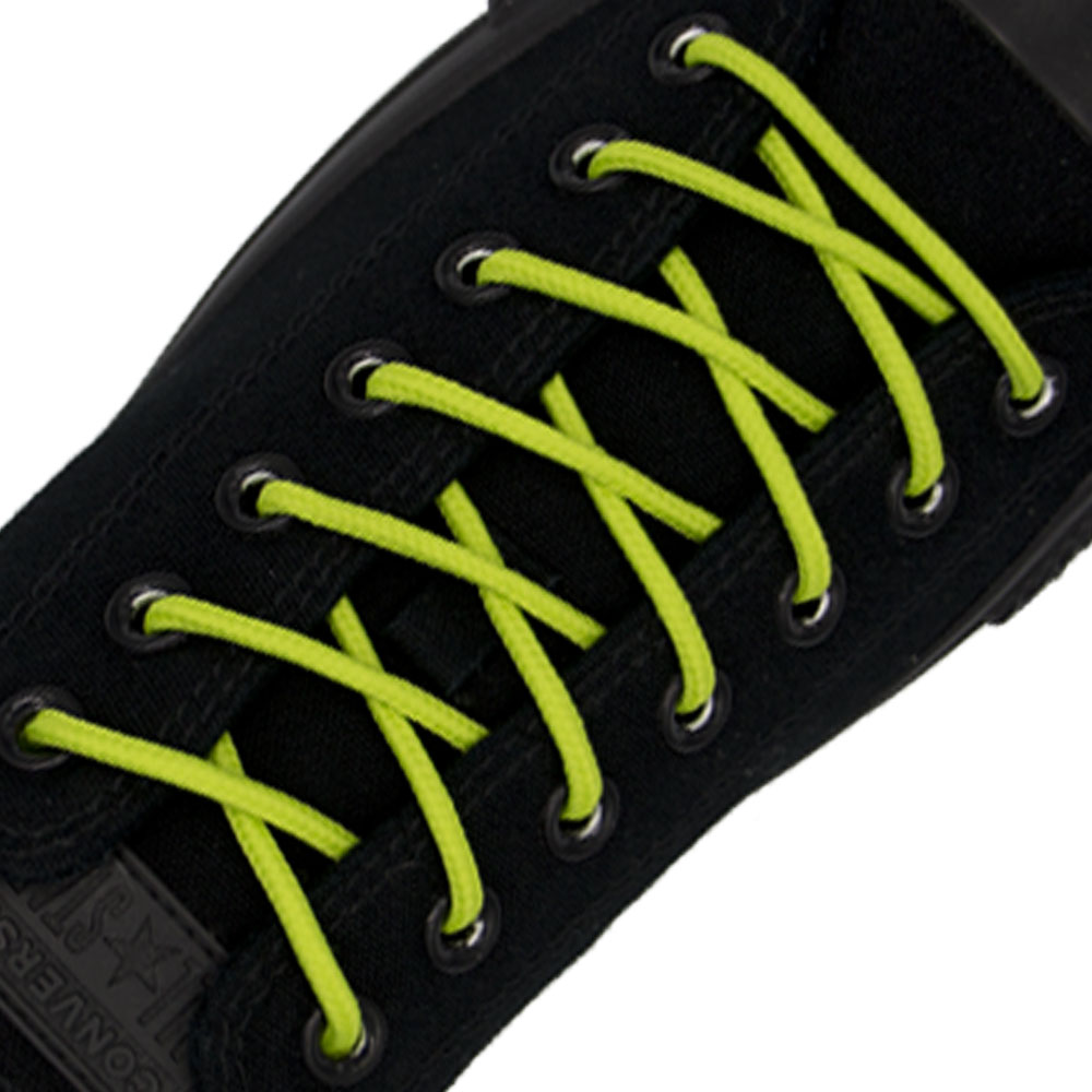 Fluro Yellow Round Shoelace - 30cm Length 4mm Diameter