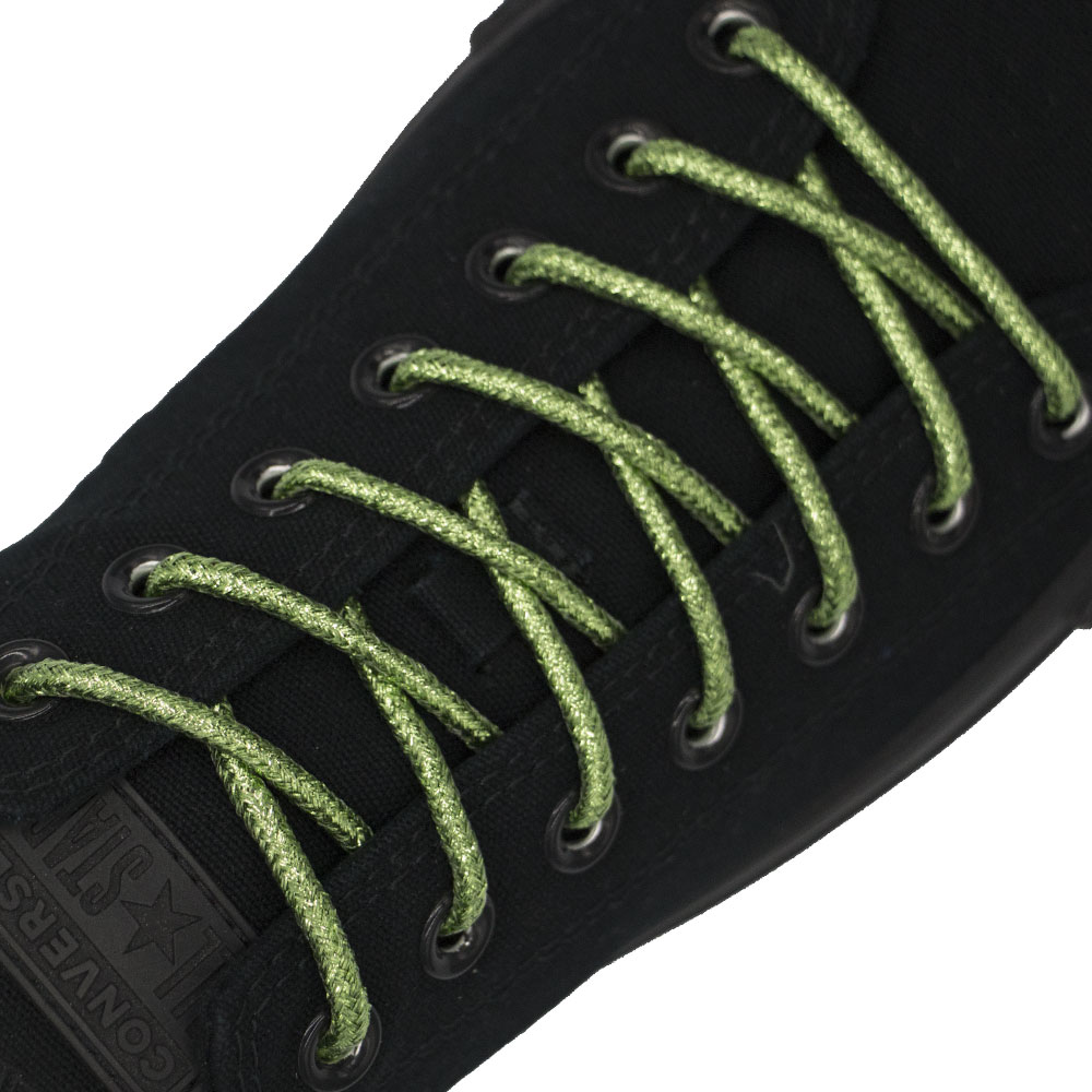 Light Green Glitter Shoelace - 30cm Length 4mm Diameter