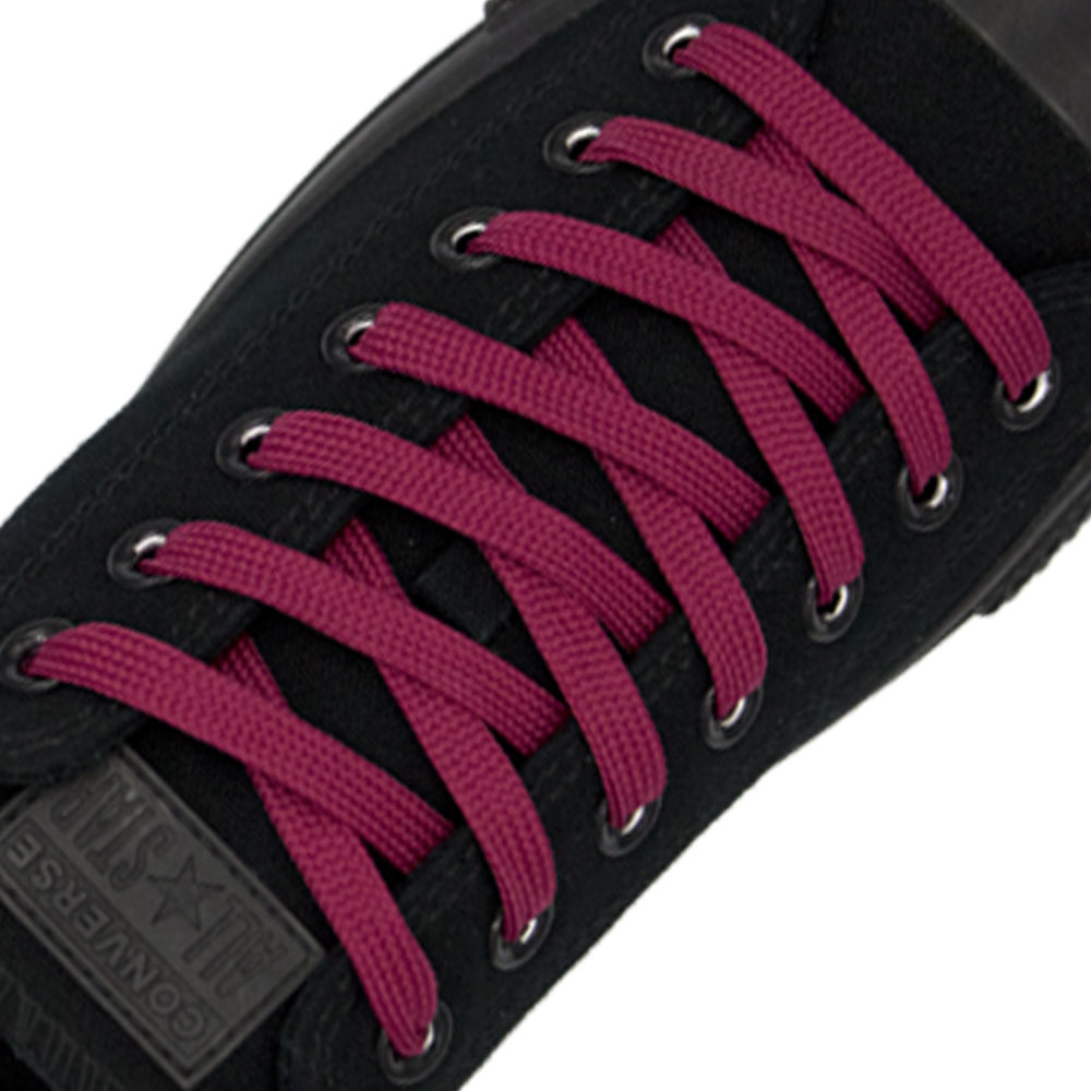 Merlot Red Flat Shoelace - 30cm Length 10mm Width