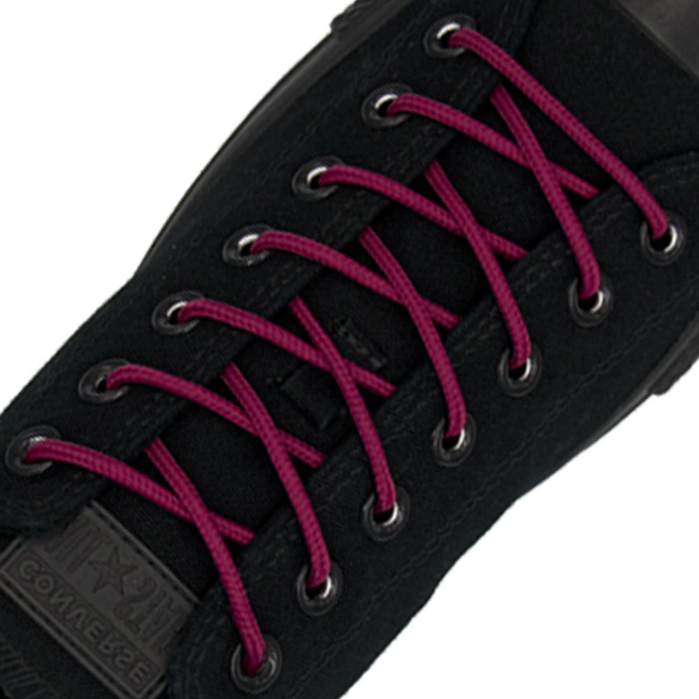 Merlot Red Round Shoelace - 30cm Length 4mm Diameter