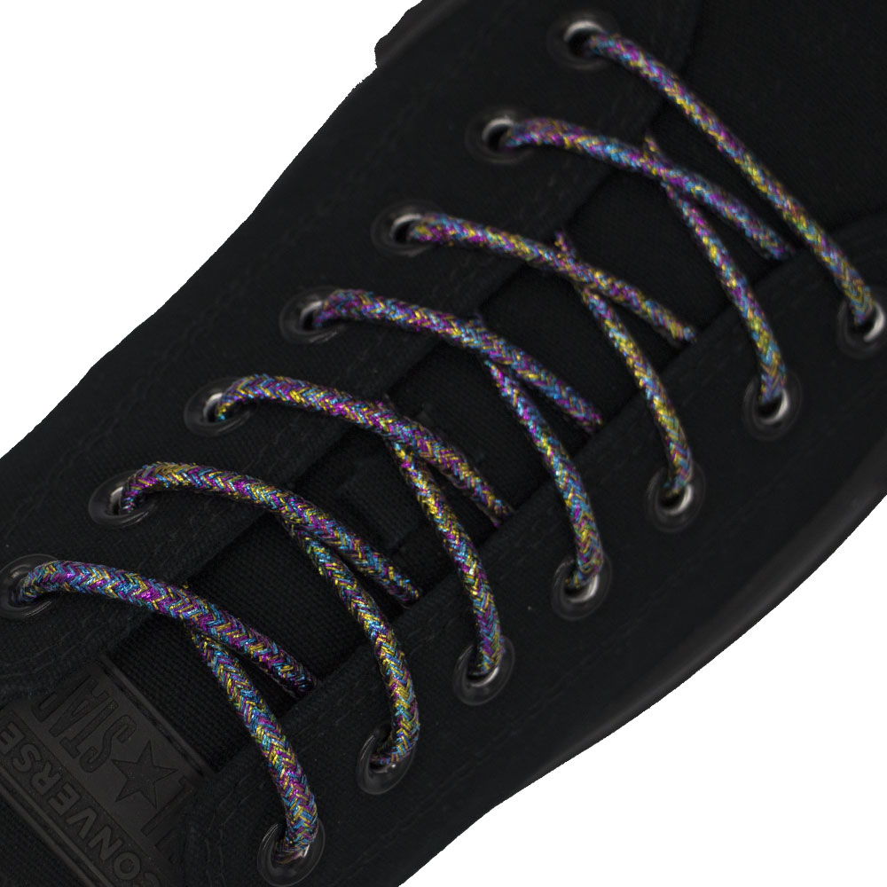 Multi Colour Glitter Shoelace - 30cm Length 4mm Diameter