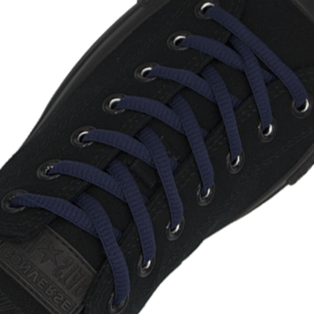 Navy Blue Oval Shoelace - 30cm Length 4mm Diameter