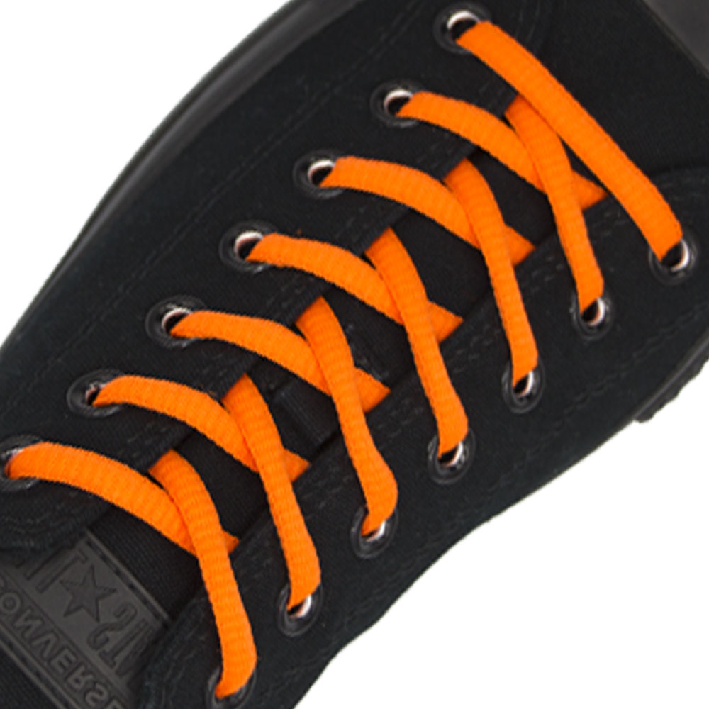 Orange Oval Shoelace - 30cm Length 4mm Diameter