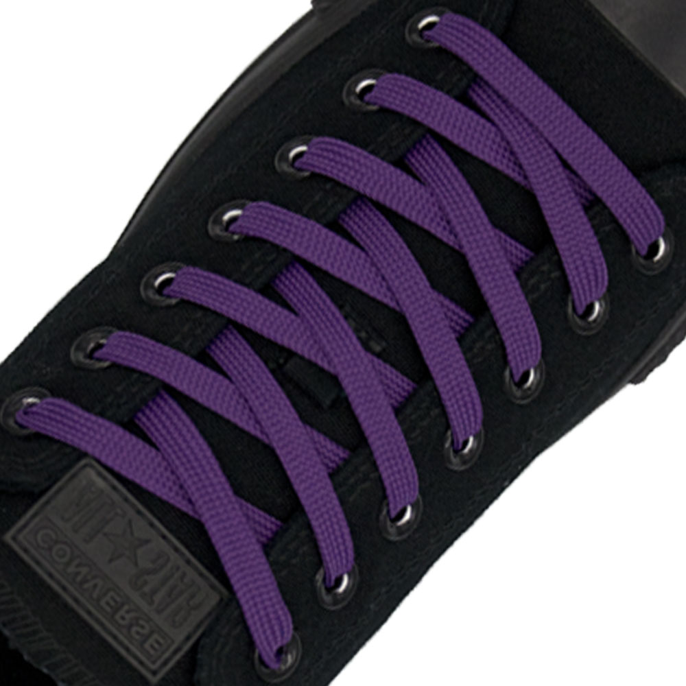 Purple Flat Shoelace - 30cm Length 10mm Width