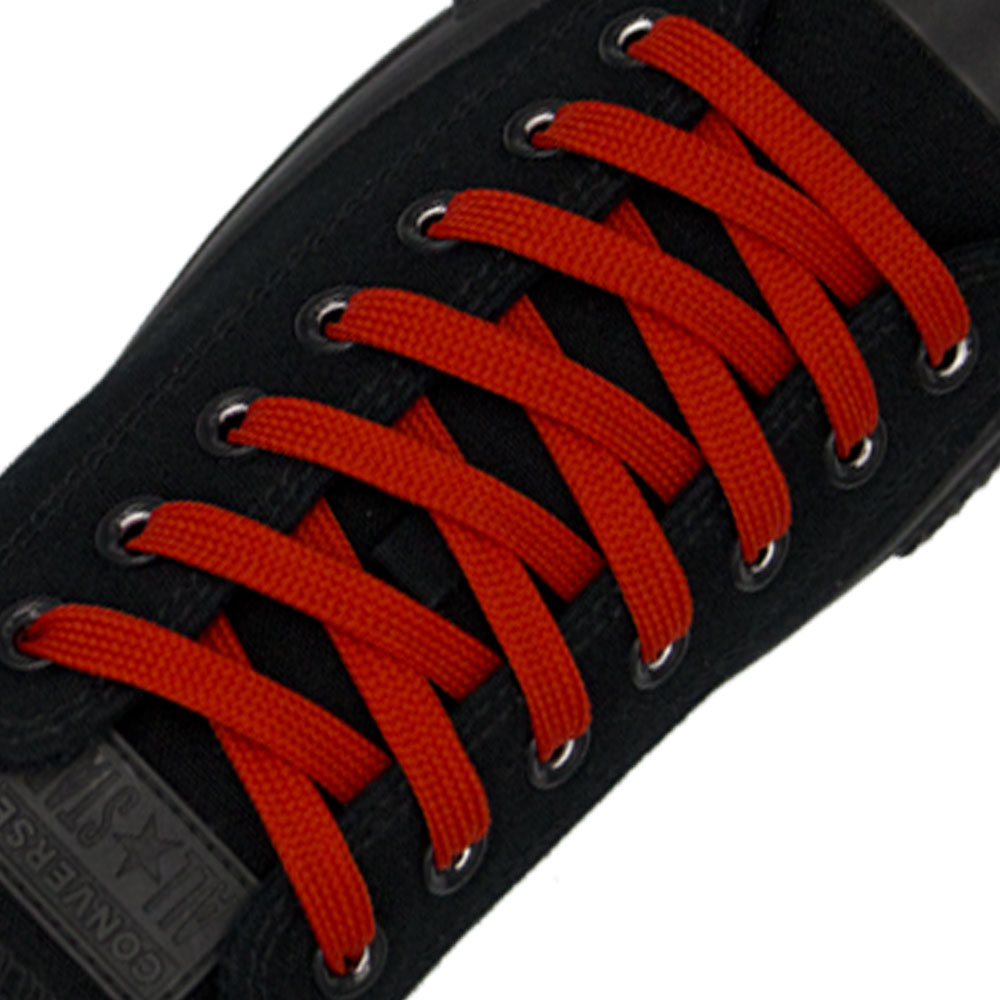 Red Flat Shoelace - 30cm Length 10mm Width