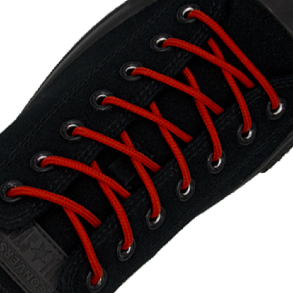 Red Round Shoelace - 30cm Length 4mm Diameter