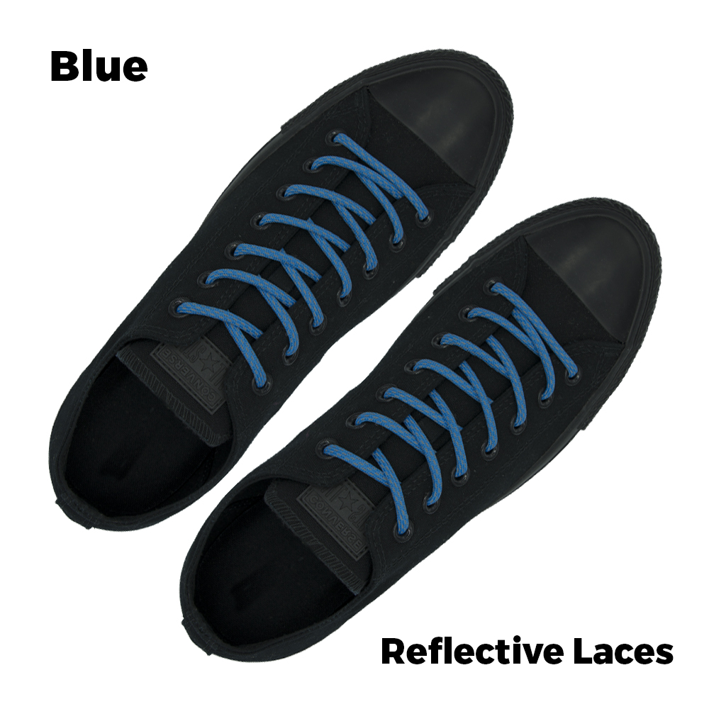 Blue Reflective Shoelace - 30cm Length 5mm Diameter - Dash