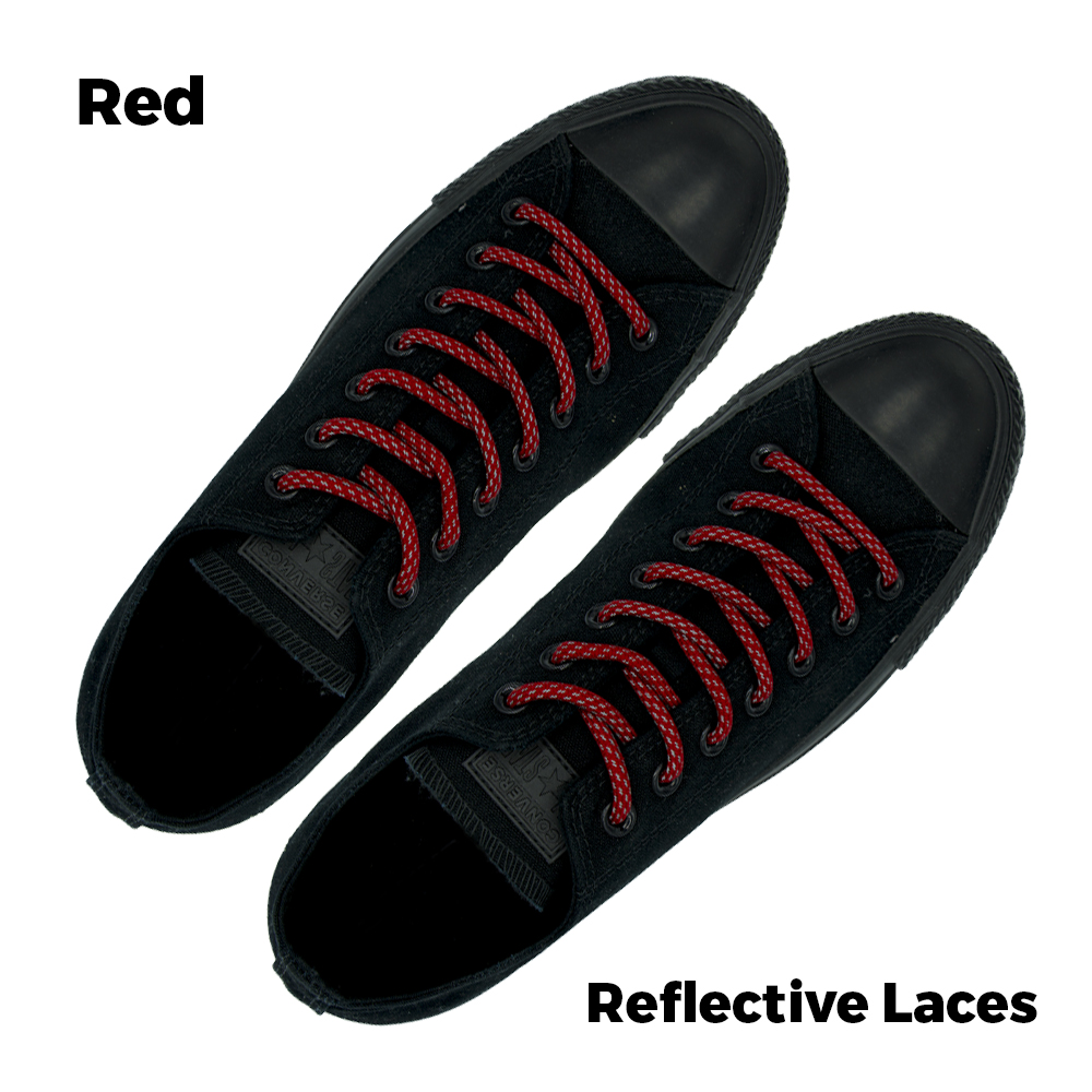 Red Reflective Shoelace - 30cm Length 5mm Diameter - Dash