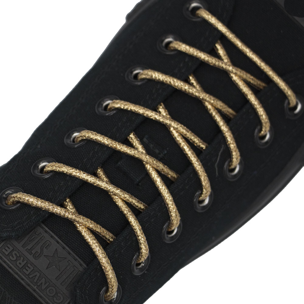 Rose Gold Glitter Shoelace - 30cm Length 4mm Diameter