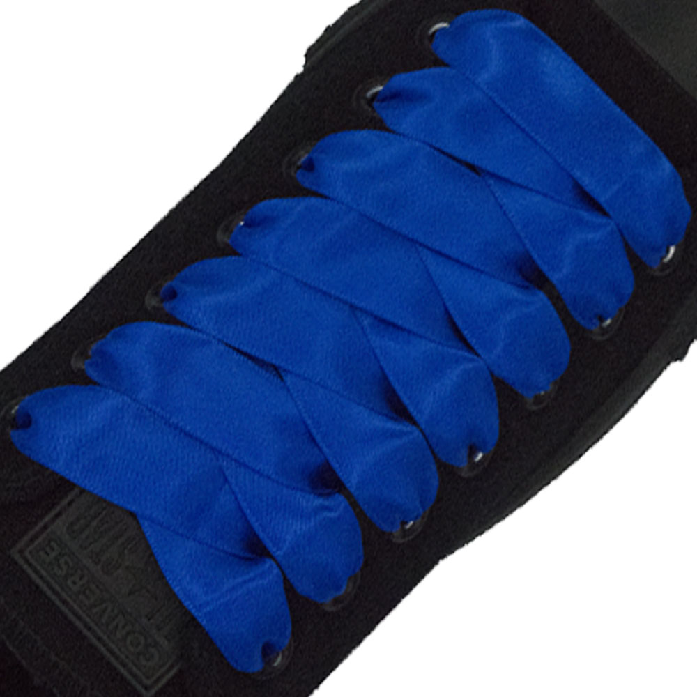 Electric Blue Satin Shoelace - 30cm Length 20mm Width