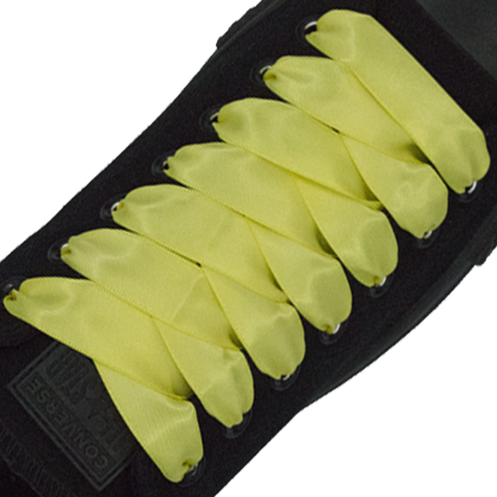 Lemon Yellow Satin Shoelace - 30cm Length 20mm Width