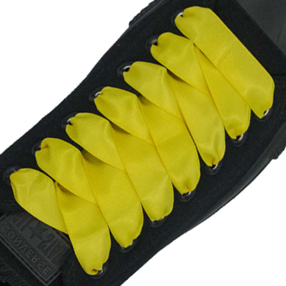 Maize Yellow Satin Shoelace - 30cm Length 20mm Width