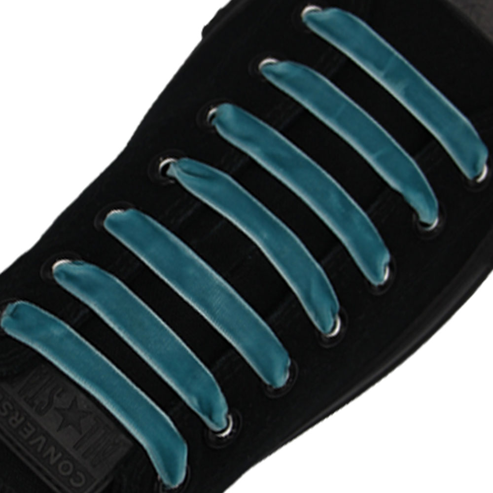 Turquoise Velvet Shoelace - 30cm Length 10mm Width