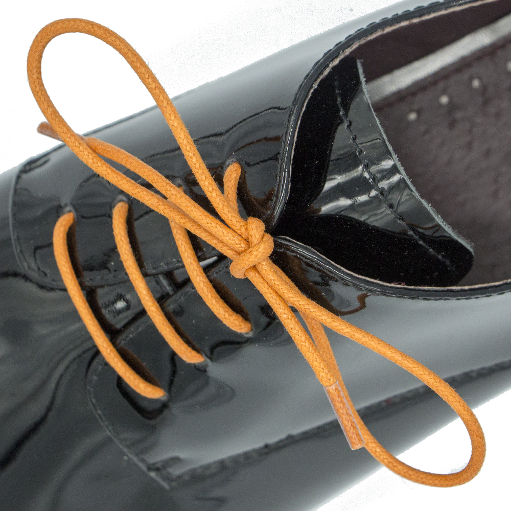 Orange Wax Shoelace - 30cm Length 2mm Diameter