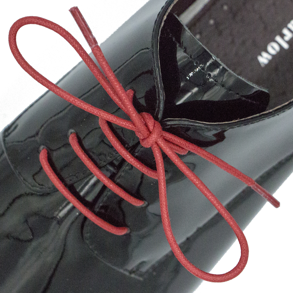 Red Wax Shoelace - 30cm Length 2mm Diameter